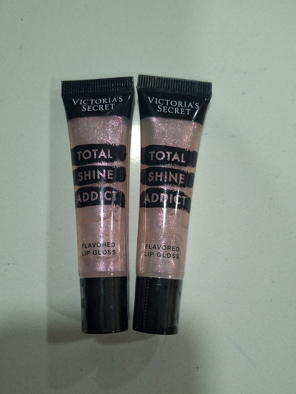 Lot Of 2 Victoria's Secret Pink Shimmer Total Shine Addict Lip Gloss Duo